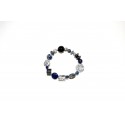 Granitarmband mit Dumortierit und Lapis
