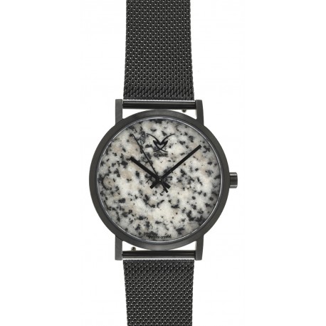 Armbanduhr Granit Edelstahl schwarz