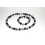 Granitarmband mit Jade und Silberteilen Set