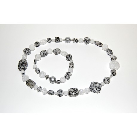 Granitkette mit Bergkristall Set