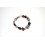 Granitarmband mit Schaumkoralle und Silberteilen