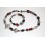Granitarmband und Kette mit Schaumkoralle und Silberteilen