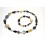 Granitarmband und Kette mit vergoldeten Teilen