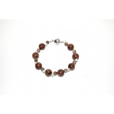 Granitarmband mit Bergkristall
