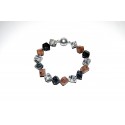 Granitwürfelarmband matt 8mm