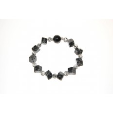 Granitarmband Würfeln 8mm zweifärbig