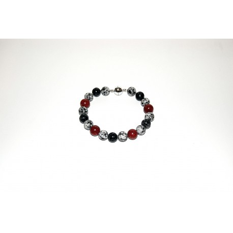 Granitarmband mit Schaumkoralle
