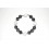 Granitarmband mit Bergkristall 12mm und Silberteilen