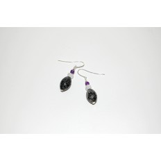 Granitpendel Oliven mit Bergkristall und Amethyst