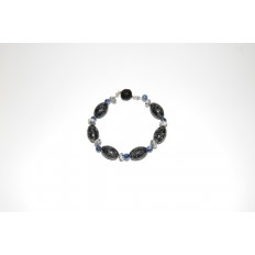 Granitarmband Oliven mit Kyanit